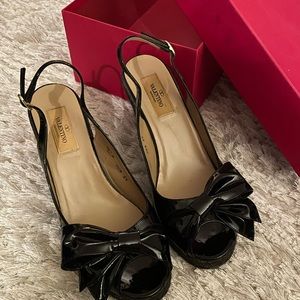 🖤 VALENTINO black Wedges Shoes espadrilles
